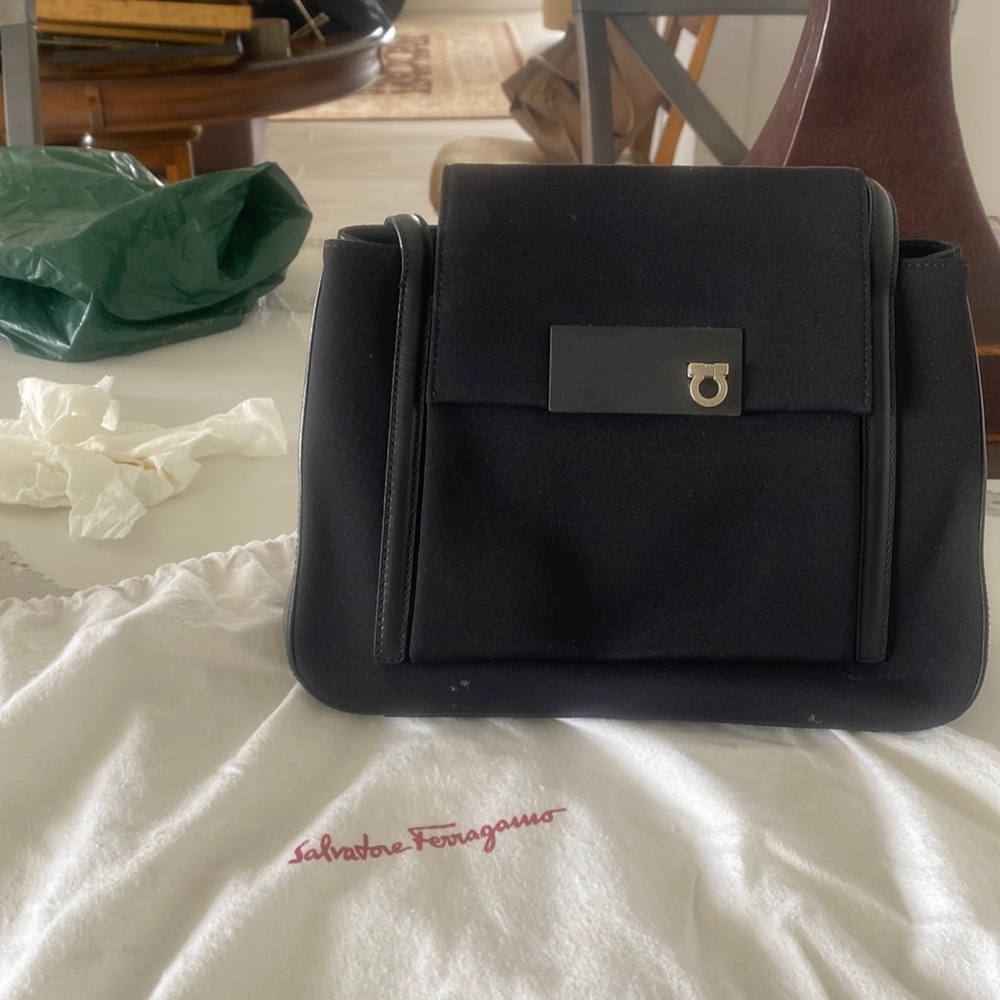 Salvatore Ferragamo Nylon/Leather Handbag